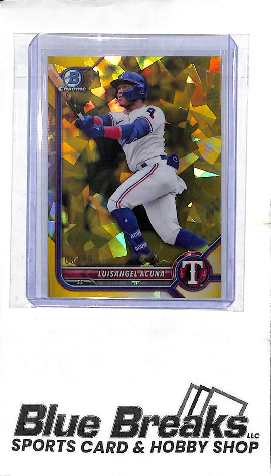2022 Bowman Chrome - yellow sapphire - Luisangel Acuna - 05/99 - #BDC-159 - baseball - Rangers