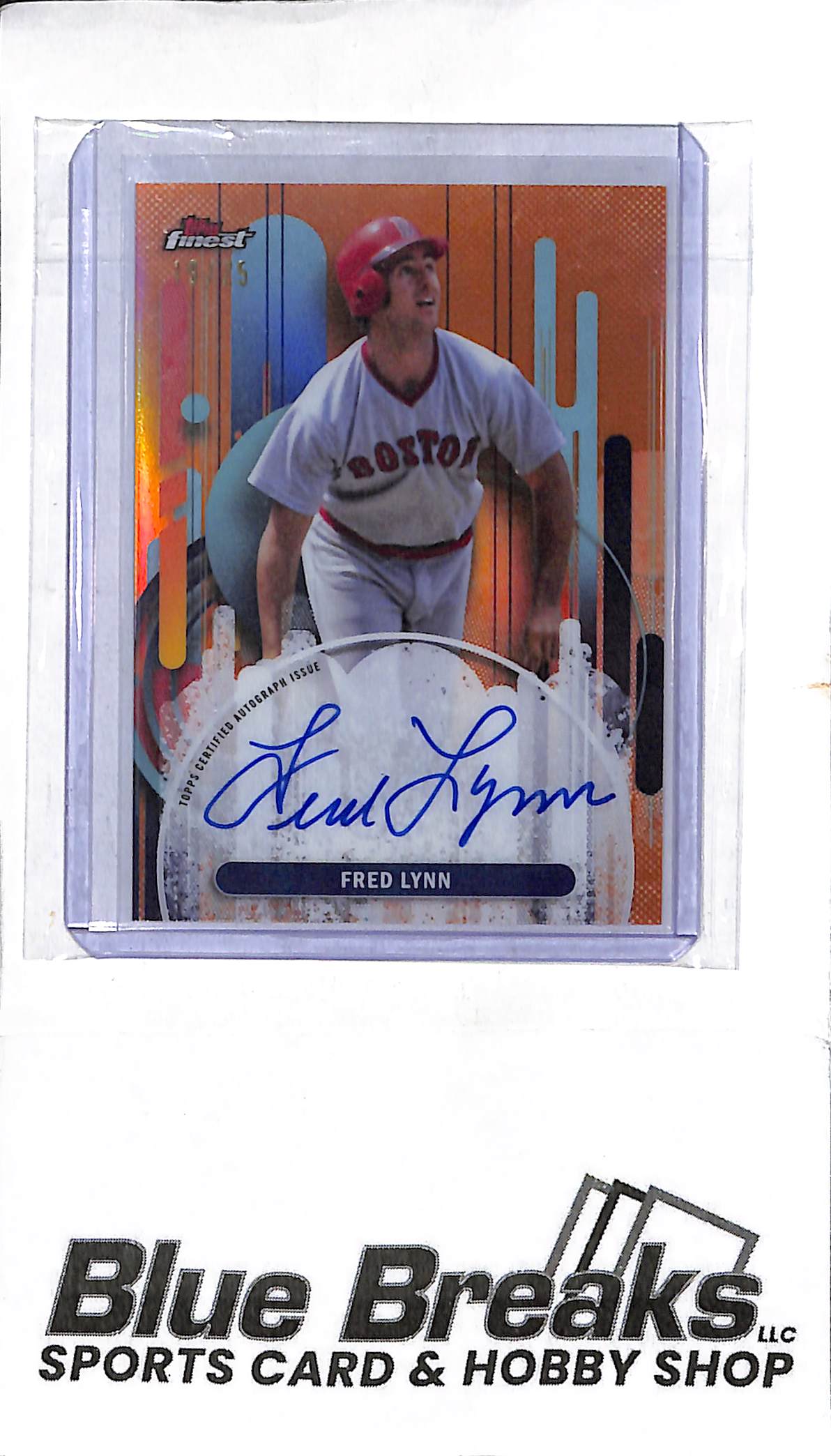 2025 Topps Finest - orange refractor - Fred Lynn - auto - 19/25 - #FA-FL - baseball - Red Sox