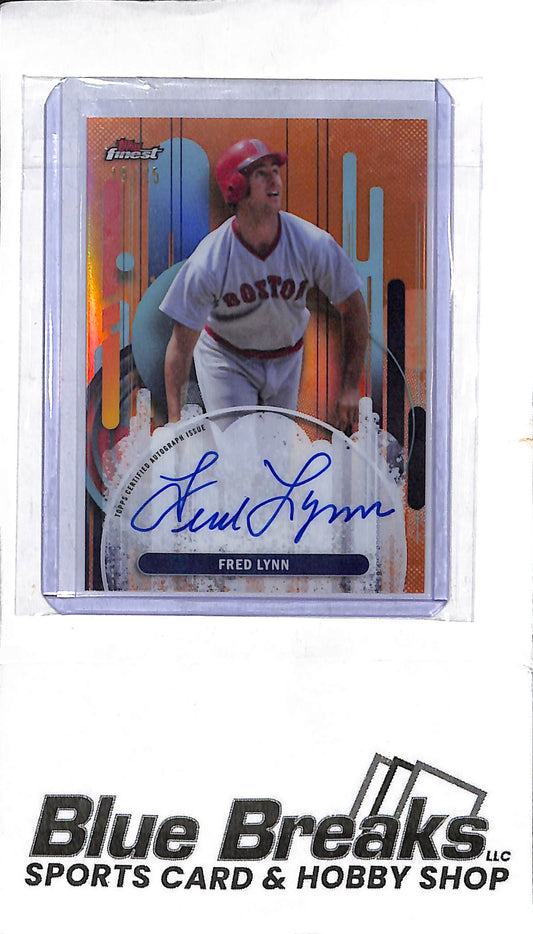 2025 Topps Finest - orange refractor - Fred Lynn - auto - 19/25 - #FA-FL - baseball - Red Sox