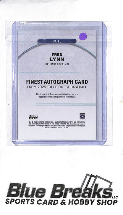 2025 Topps Finest - orange refractor - Fred Lynn - auto - 19/25 - #FA-FL - baseball - Red Sox