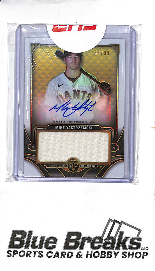 2022 Topps Triple Threads - Mike Yastrzemski - relic - auto - 64/99 - #ASJR-MY - baseball - Giants