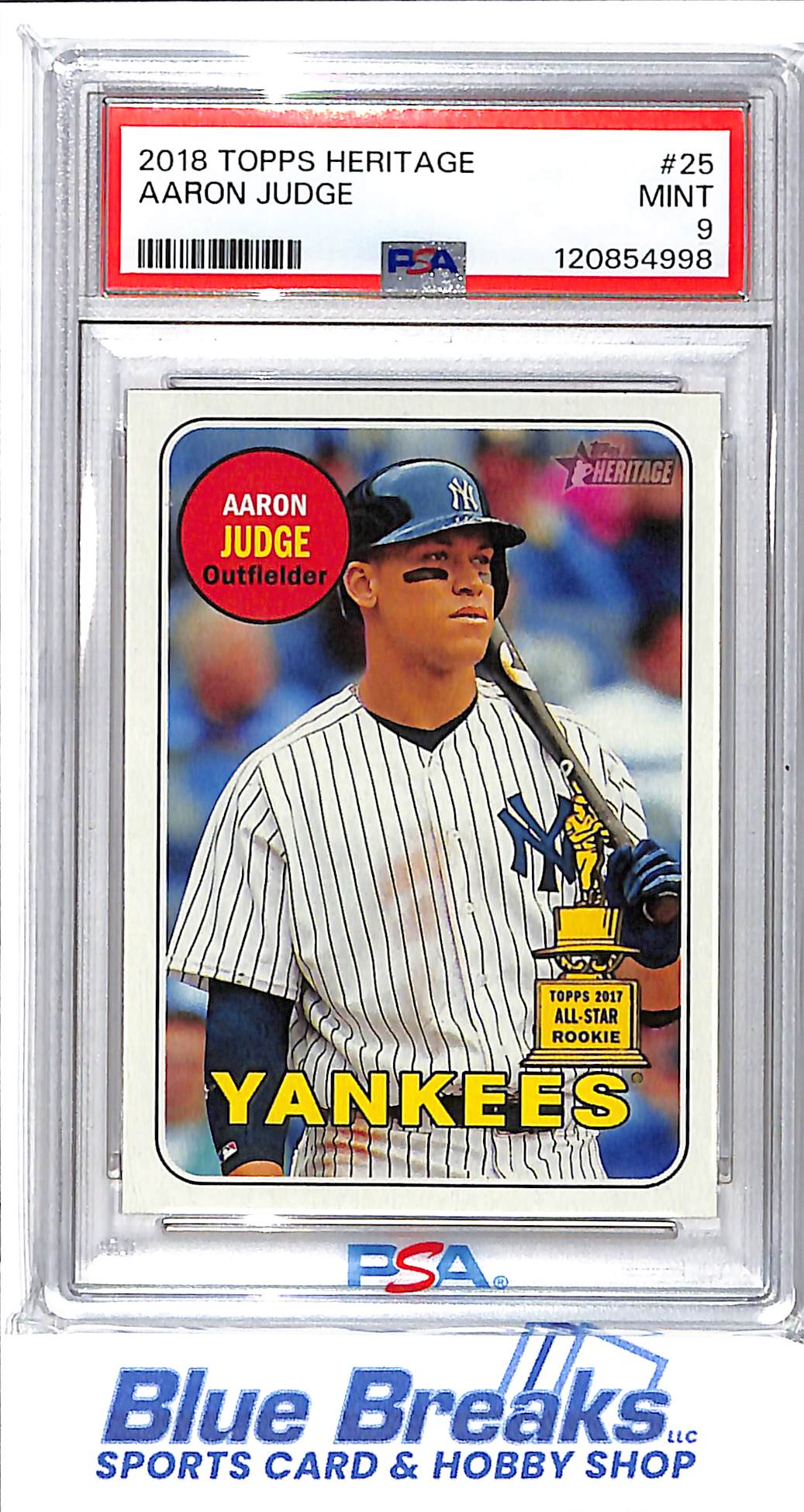 2018 Topps - Heritage - Aaron Judge - #25 - PSA 9 - baseball - Yankees