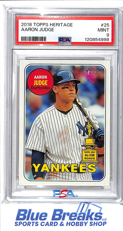 2018 Topps - Heritage - Aaron Judge - #25 - PSA 9 - baseball - Yankees