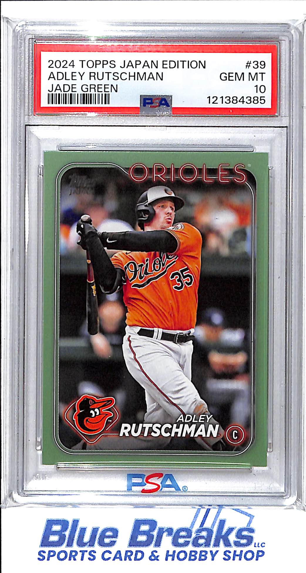2024 Topps Japan Edition - Jade Green - Adley Rutschman - 74/75 - #39 - PSA 10 - baseball - Orioles
