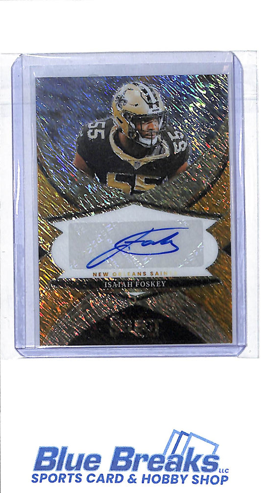 2024 Panini - Select - Select Signatures - gold prizm - Isaiah Foskey - 06/10 - #SSP-IFY - football - Saints
