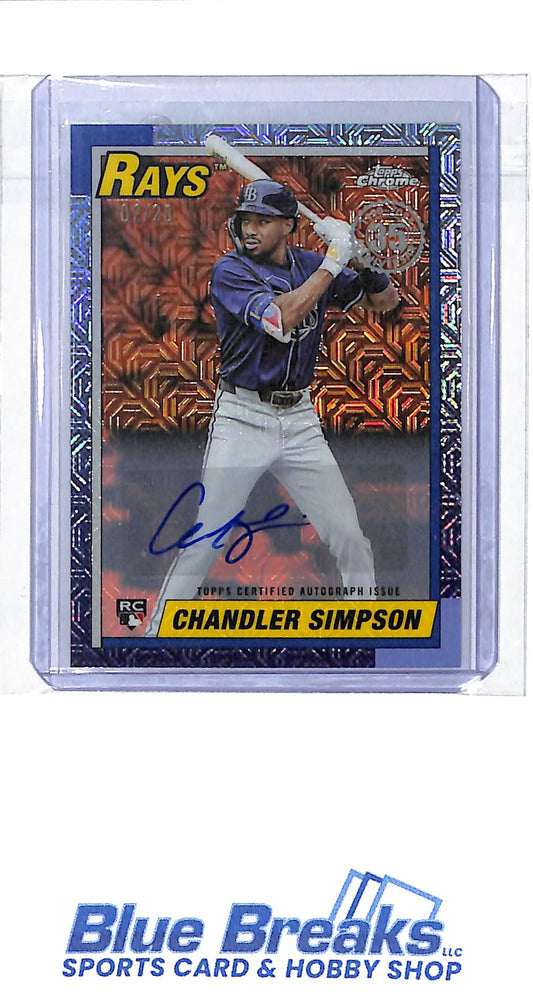 2025 Topps Chrome - 35th anniversary - silver pack - Chandler Simpson - auto - 02/25 - RC - #U90C-27 - baseball - Rays