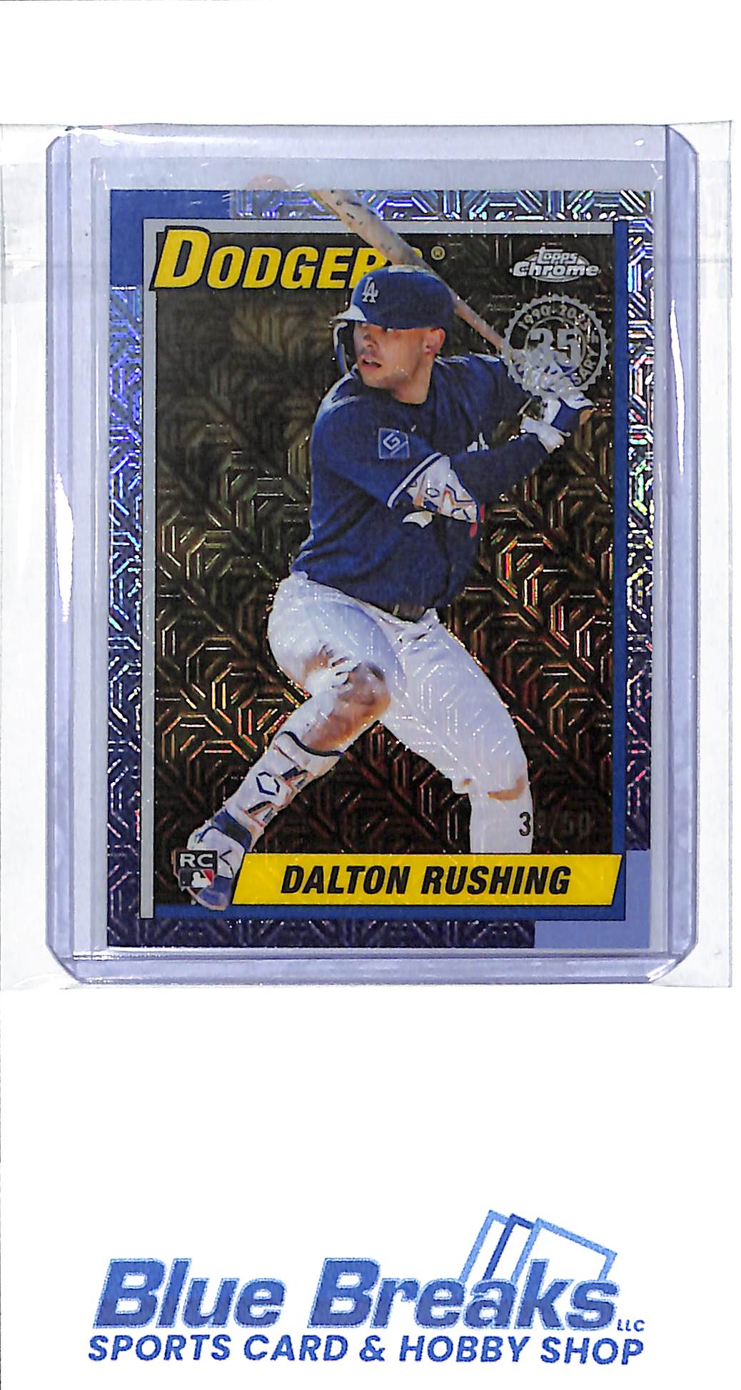 2025 Topps Chrome - 35th anniversary - silver pack - Dalton Rushing - 38/50 - RC - #U90C-41 - baseball - Dodgers