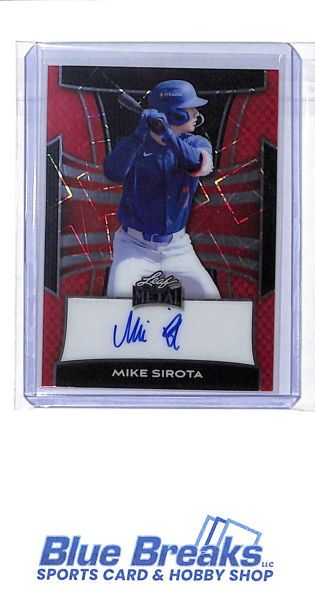 2025 Leaf - Metal - red - Mike Sirota - auto - 1/3 - #BA-MS1 - baseball - Dodgers