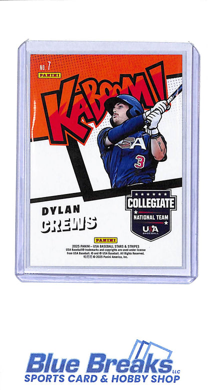 2025 Panini - USA Baseball Stars & Stripes - Kaboom! - Dylan Crews - #7 - baseball - Nationals