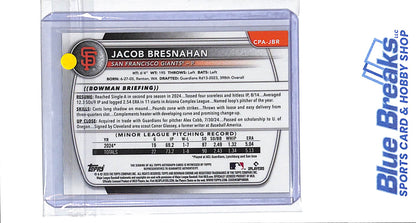 2025 Bowman Chrome - 1st Bowman - reptilian green refractor - Jacob Bresnahan - auto - 82/99 - #CPA-JBR - baseball - Giants