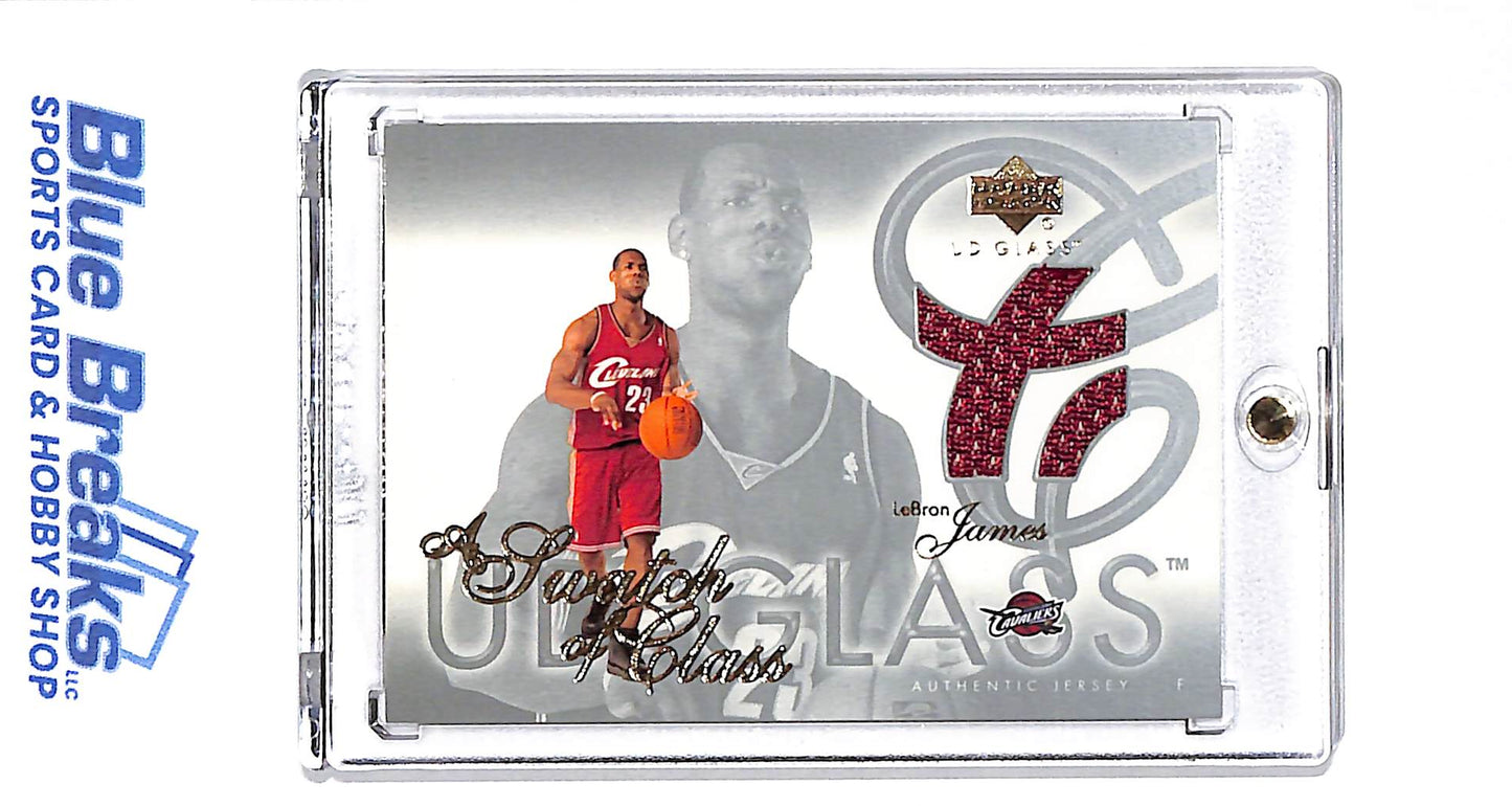 2004 Upper Deck - Glass - A Swatch of Class - LeBron James - #SC-LJ - basketball - Cavaliers/Lakers