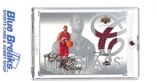 2004 Upper Deck - Glass - A Swatch of Class - LeBron James - #SC-LJ - basketball - Cavaliers/Lakers
