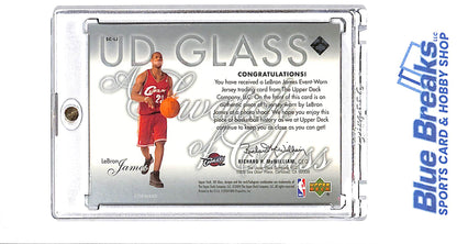 2004 Upper Deck - Glass - A Swatch of Class - LeBron James - #SC-LJ - basketball - Cavaliers/Lakers
