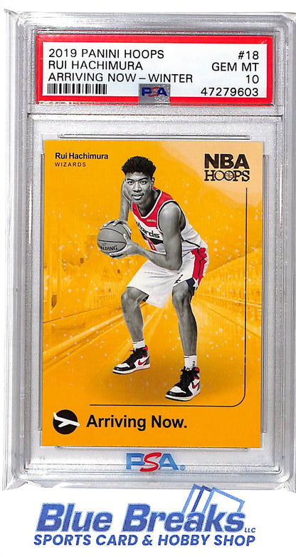 2019 Panini Hoops - Arriving Now-Winter - Rui Hachimura - #18 - PSA 10 - basketball - Wizards