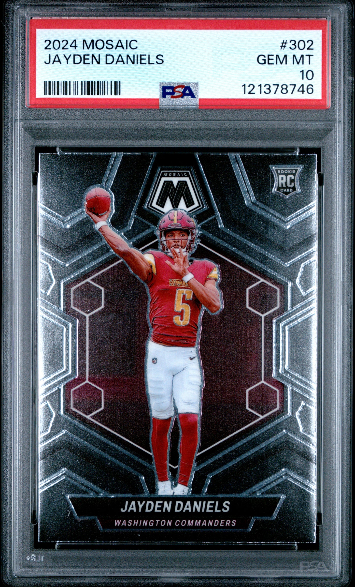 2024 Panini - Mosaic - Jayden Daniels - RC - #302 - PSA 10 - football - Commanders