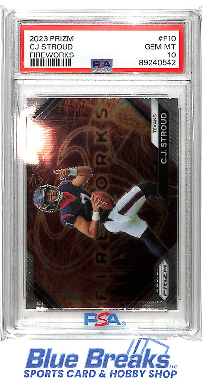 2023 Prizm - CJ Stroud - #F10 - Fireworks - PSA 10
