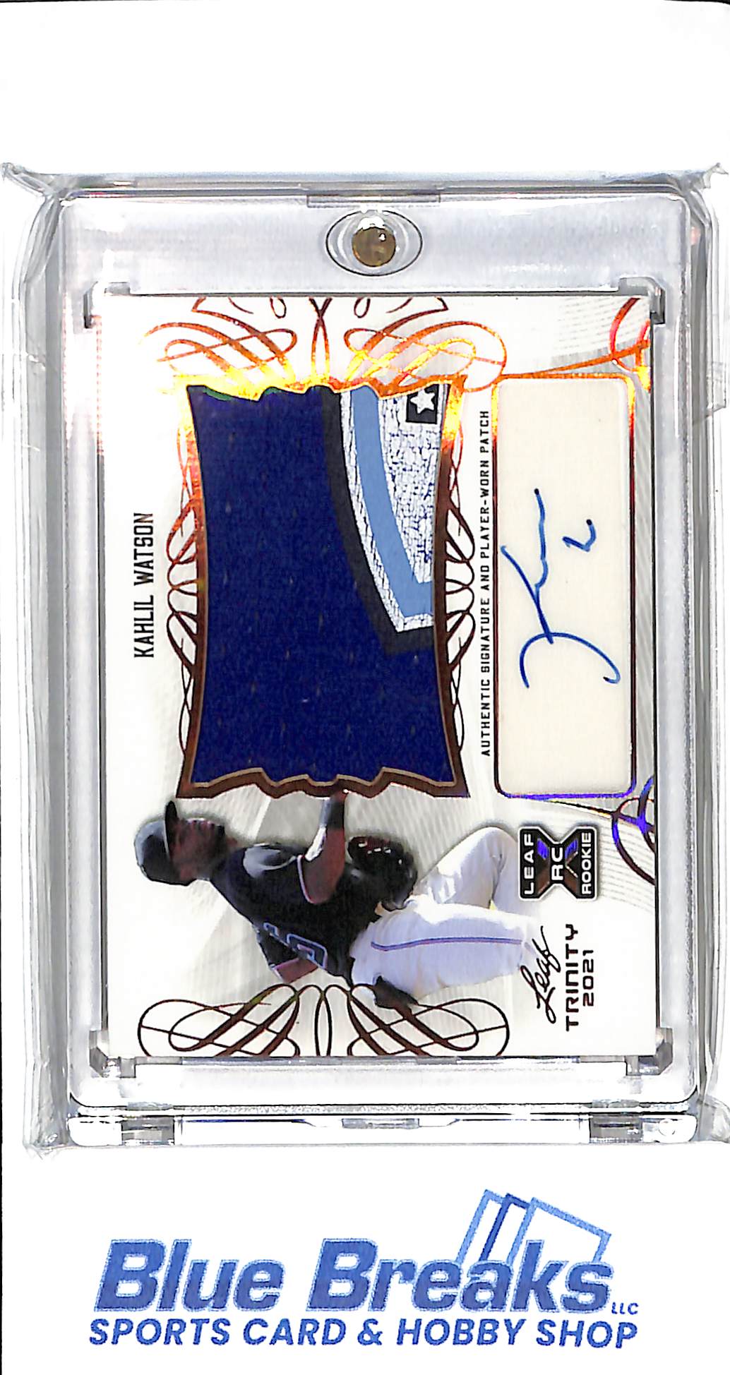 2021 Leaf Trinity - Kahlil Watson - # PA-KW1 - Rookie - Cleveland Guardians - Relic - Patch - Auto