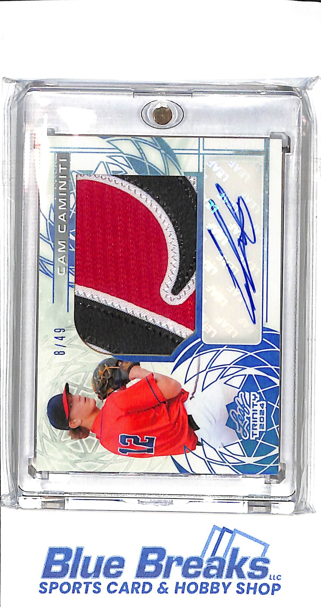 2024 Leaf Trinity - Cam Caminiti - Atlanta Braves - #PA-CC1 - Patch - Relic - Auto - 8/49