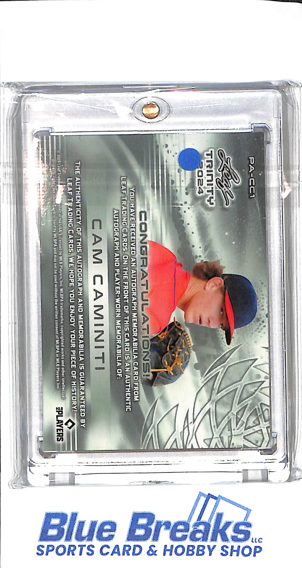 2024 Leaf Trinity - Cam Caminiti - Atlanta Braves - #PA-CC1 - Patch - Relic - Auto - 8/49