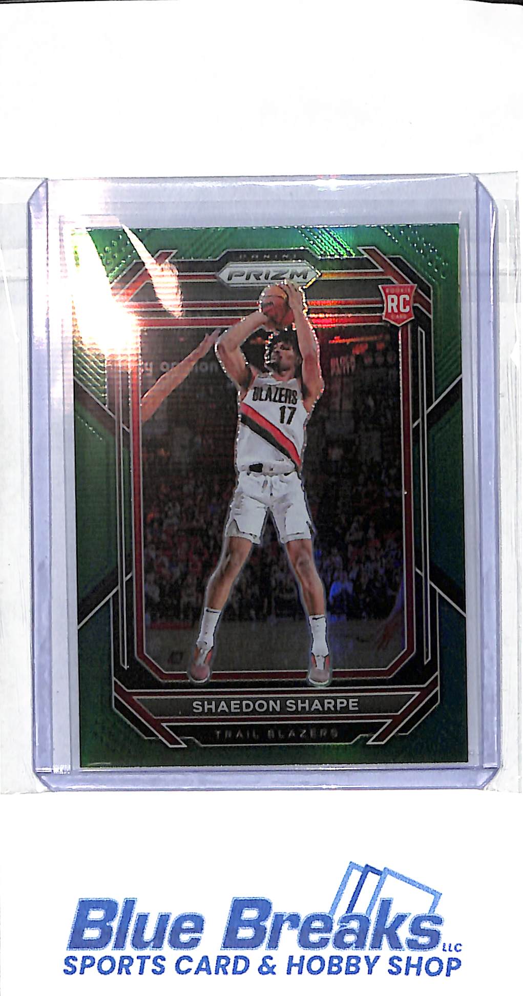 2022-23 Panini Prizm - Shaedon Sharpe - Green - Rookie - #250 - Portland Trailblazers