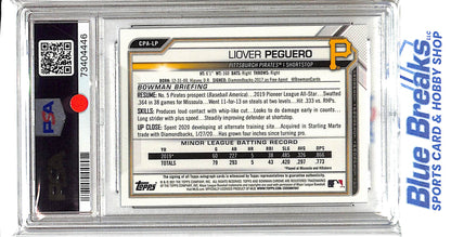 2021 Bowman Chrome - Liover Peguero - Prospect Autographs - #CPALP - PSA 10 - Pittsburgh Pirates