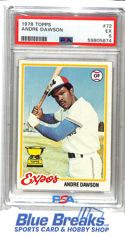 1978 Topps - Andre Dawson - #72 - Toronto Expos - PSA 5
