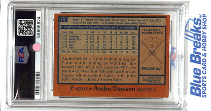 1978 Topps - Andre Dawson - #72 - Toronto Expos - PSA 5