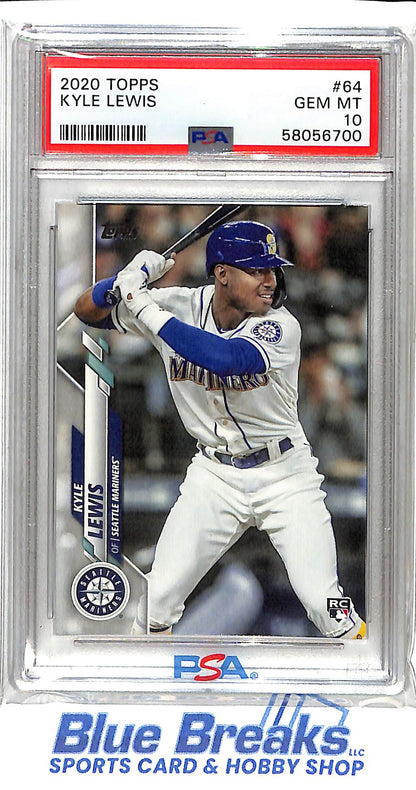 2020 Topps - Kyle Lewis - #64 - Seattle Mariners - PSA 10