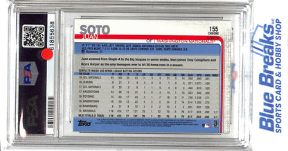 2019 Topps Chrome - Juan Soto - Bat in Hand - Sepia Refractor - Washington Nationals - #155 - PSA 9