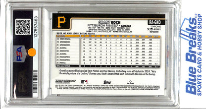 2025 Topps Chrome - Grant Koch - Rookie Auto Refractor - #RAGKO - Pittsburgh Pirates - 355/499 - PSA 9