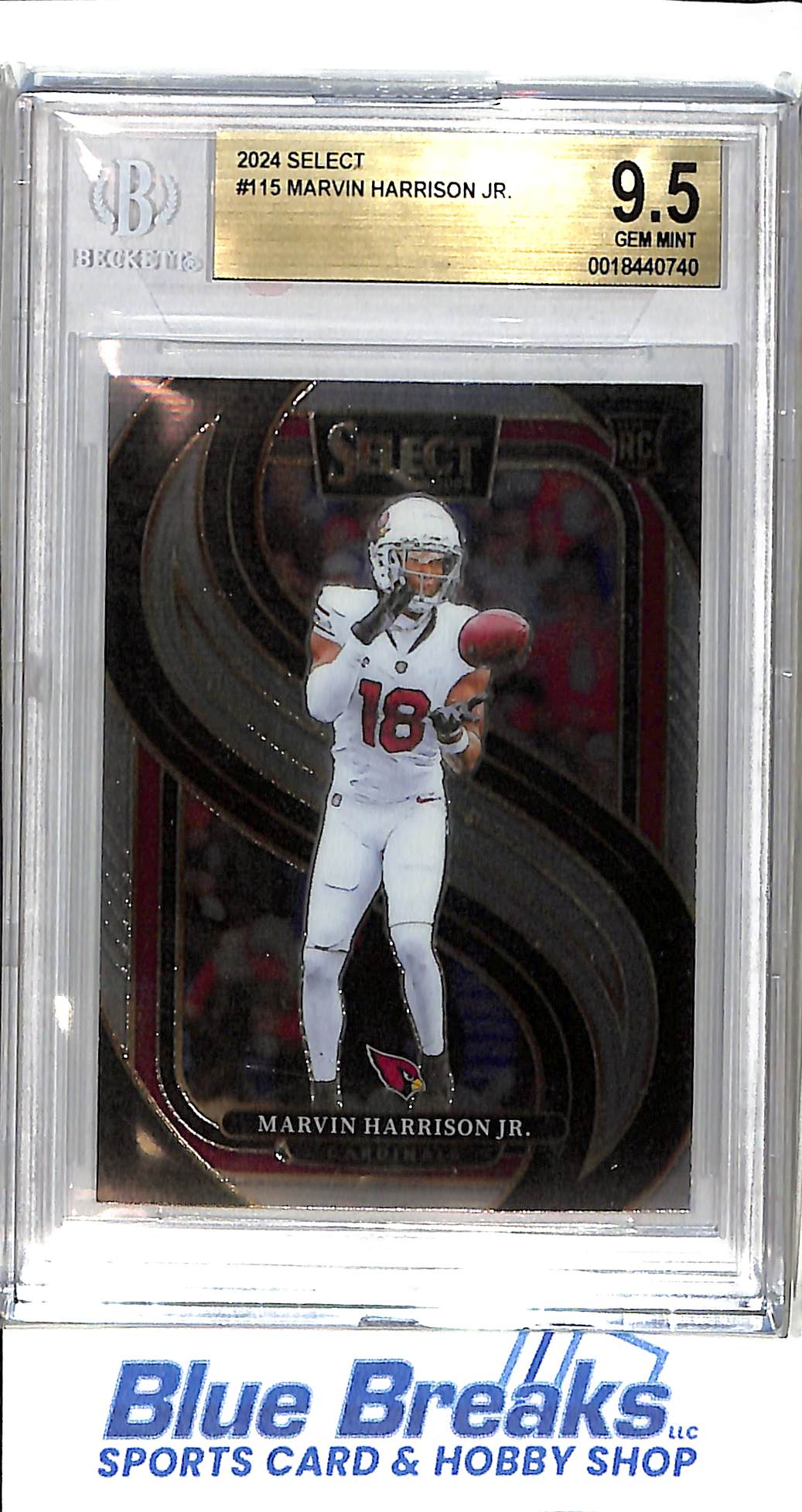 2024 Select - Marvin Harrison - #115 - Arizona Cardinals - Rookie - Beckett 9.5