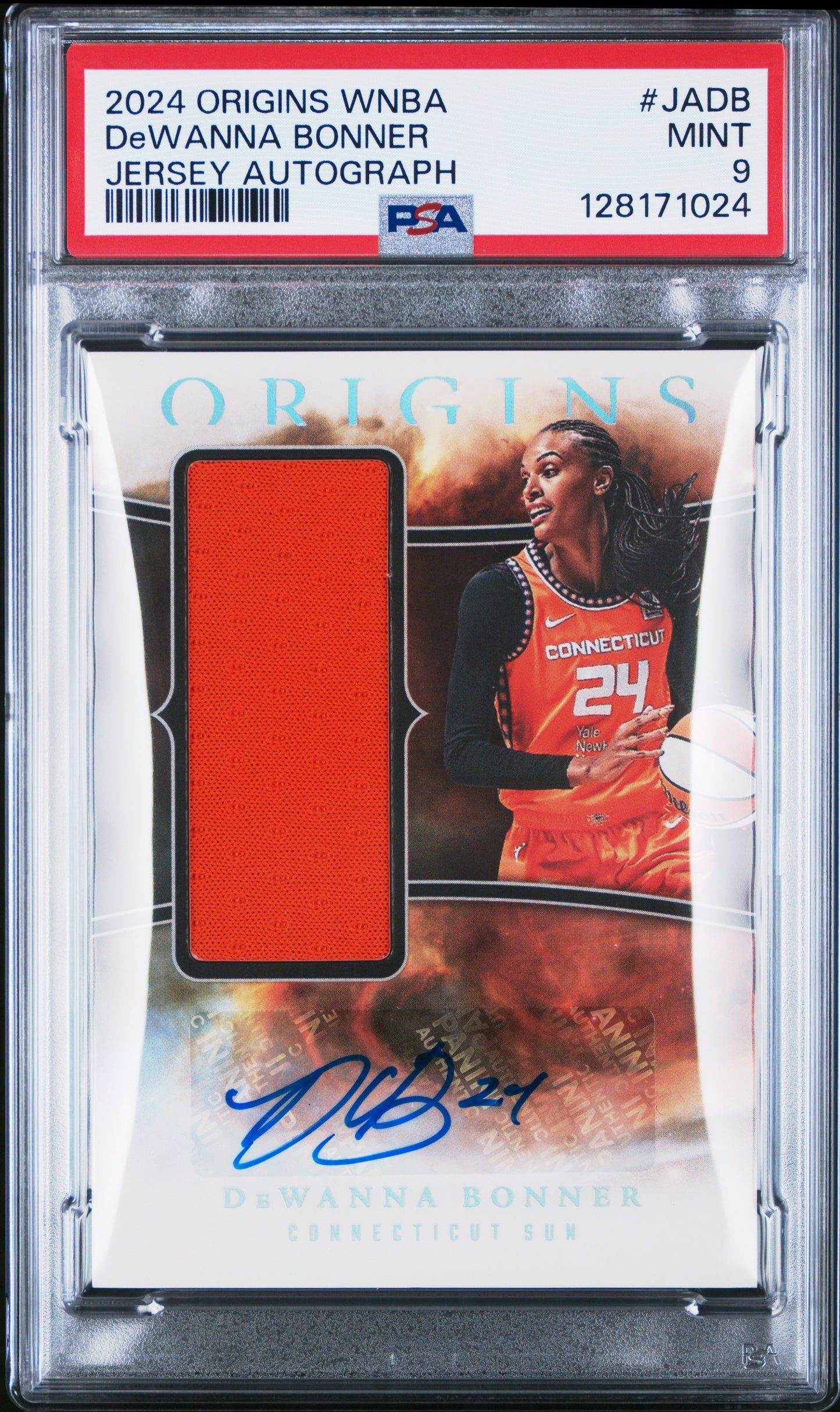2024 Panini - Origins - Dewanna Bonner - jersey auto - #JA-DB - PSA 9 - basketball - Sun