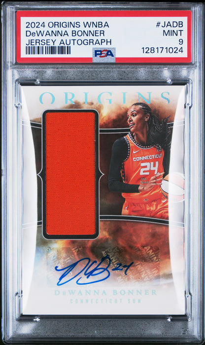 2024 Panini - Origins - Dewanna Bonner - jersey auto - #JA-DB - PSA 9 - basketball - Sun