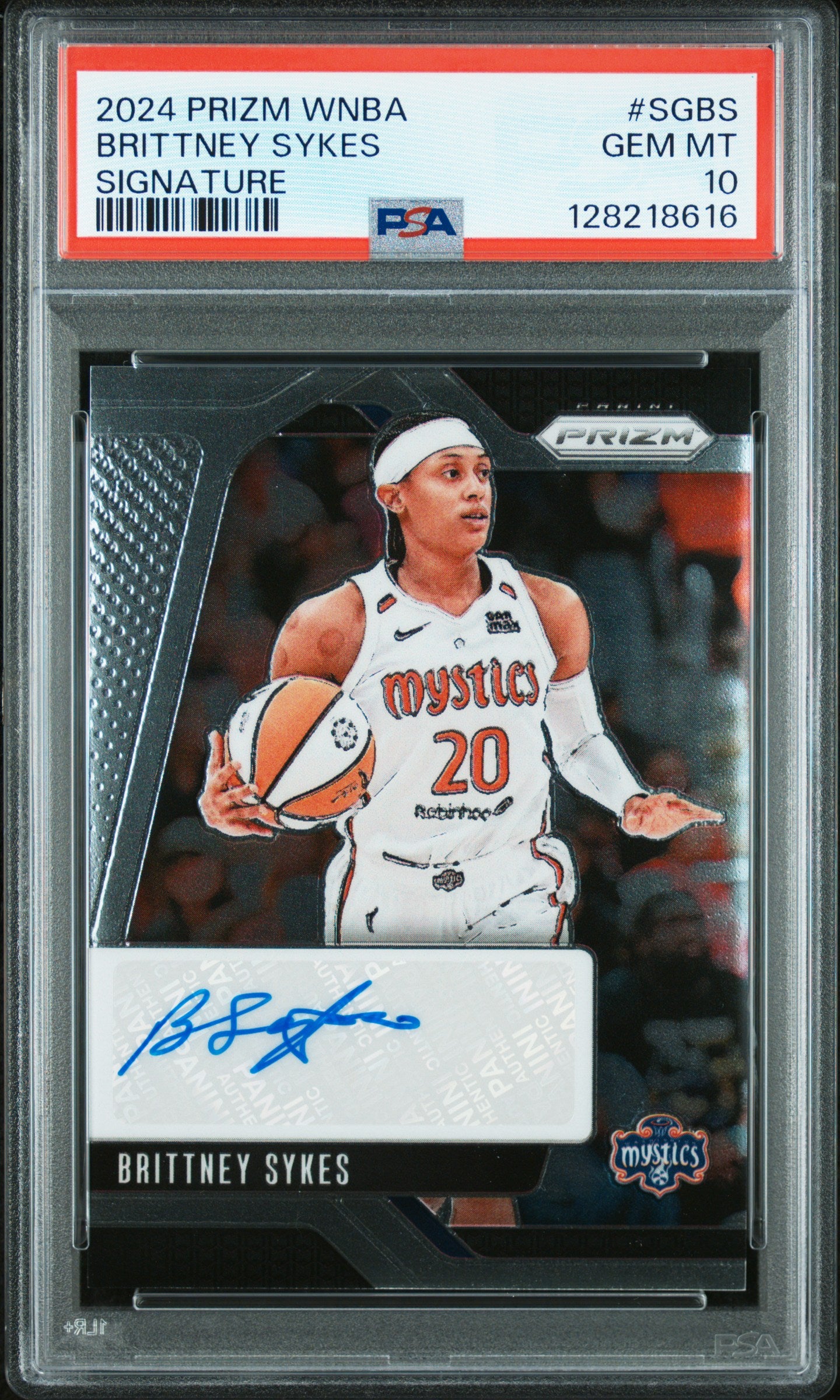 2024 Panini - Prizm WNBA - Signatures - Brittney Sykes - auto - #SG-BS - basketball - Mystics