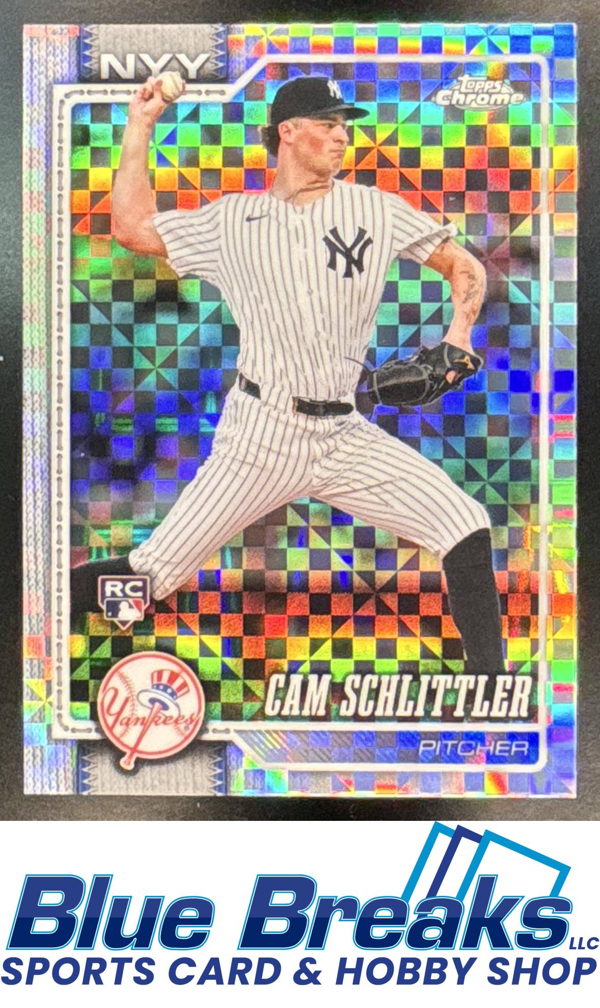 2026 Topps Chrome X-Fractor Cam Schlittler RC #262 New York Yankees