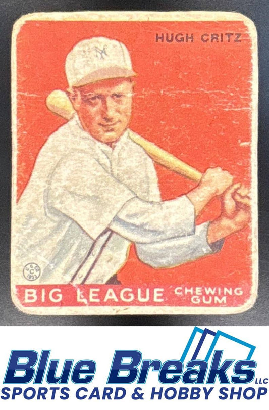1933 Goudey Hugh Critz #3 Baseball Giants