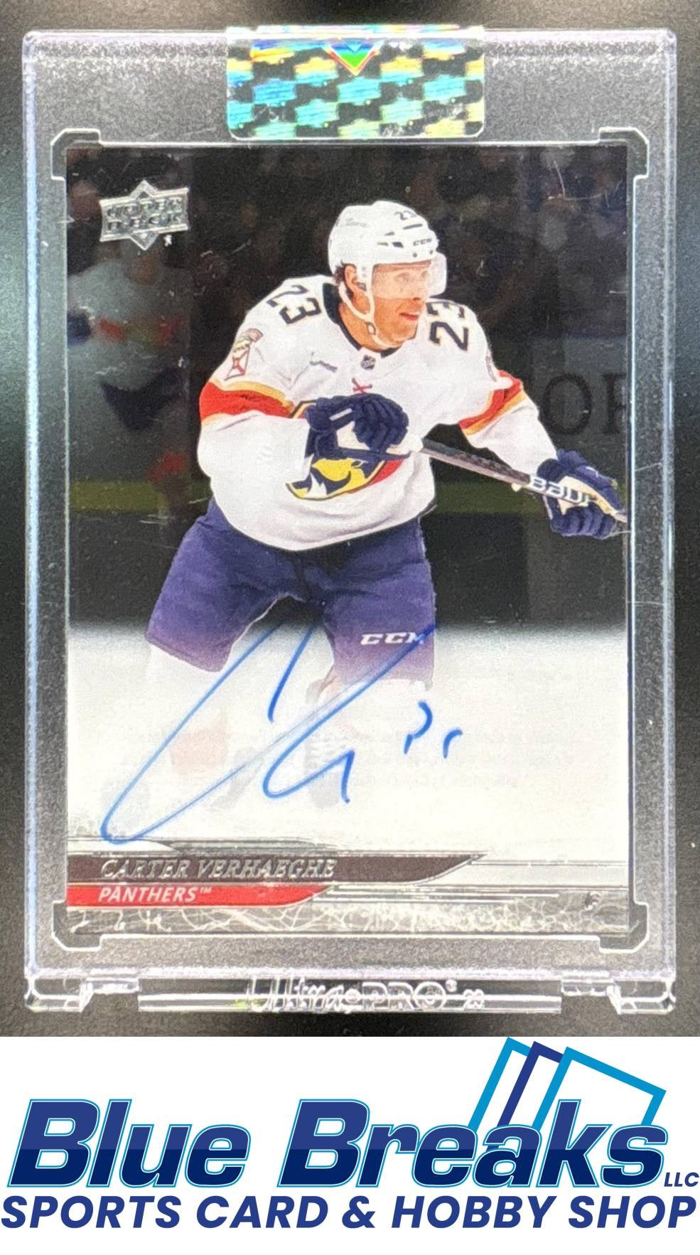 2024-25 Upper Deck Clear Cut Carter Verhaeghe [RC] #CC-CV Auto Florida Panthers