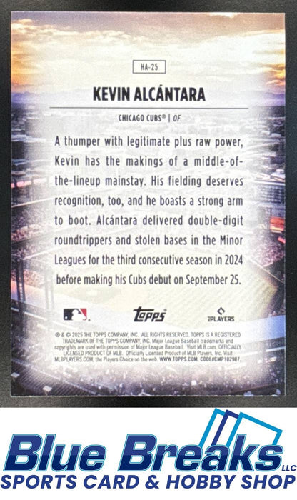 2025 Topps Homefield Advantage Kevin Alcantara RC #HA-25 baseball Cubs