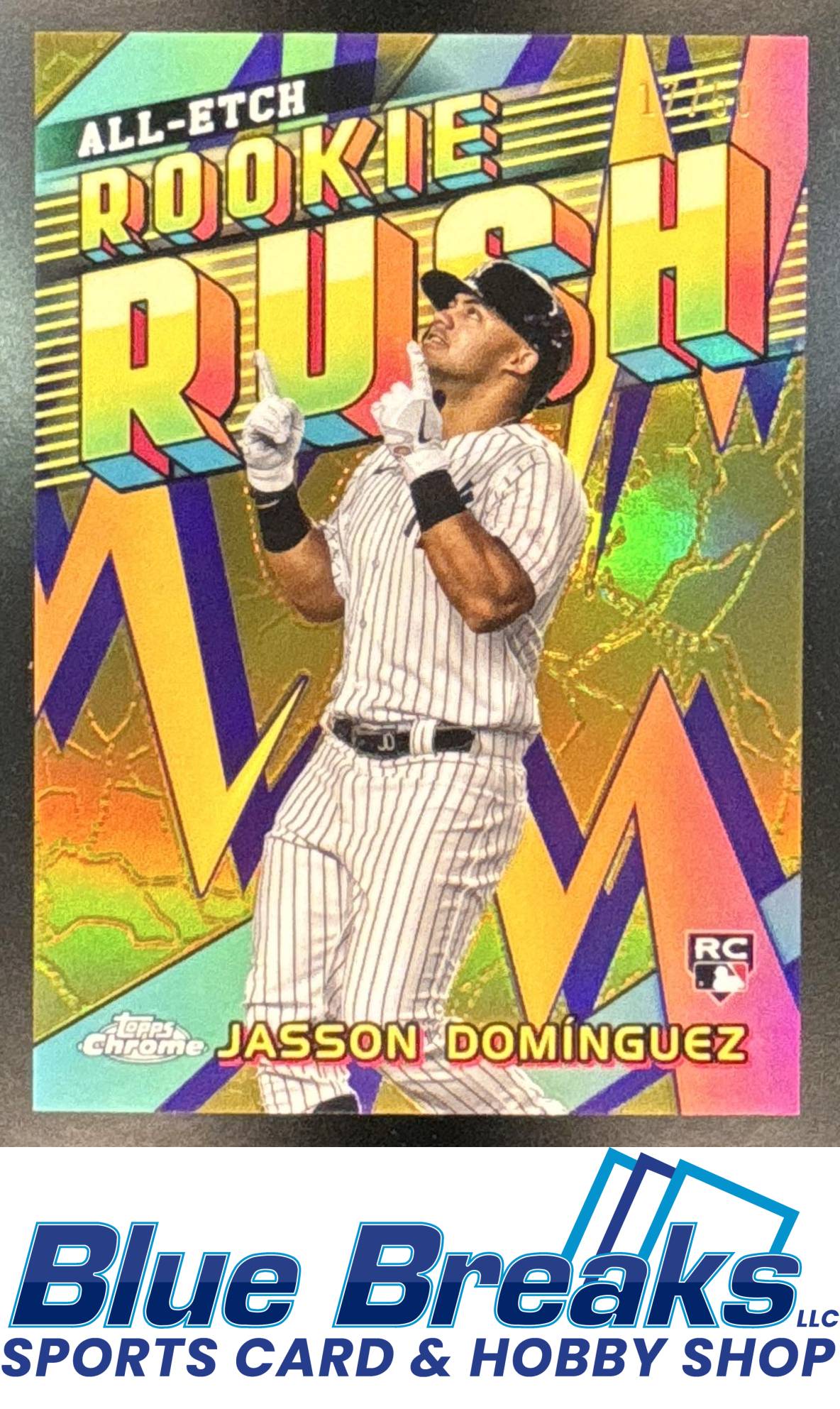 2024 Topps Chrome All-Etch Jasson Dominguez #CERR-10 17/50 Gold New York Yankees