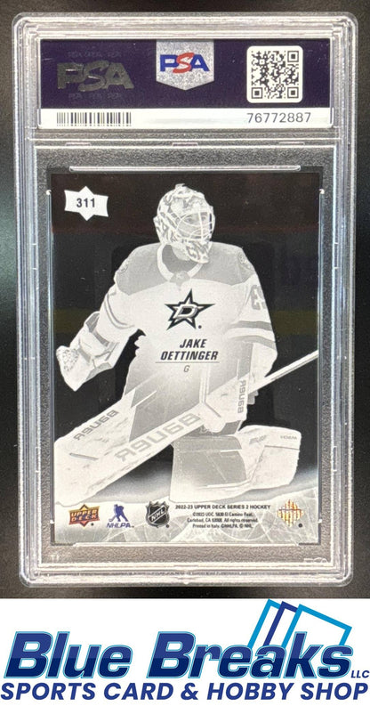2022-23 Upper Deck Clear Cut Jake Oettinger [RC] #311 PSA 10 Dallas Stars