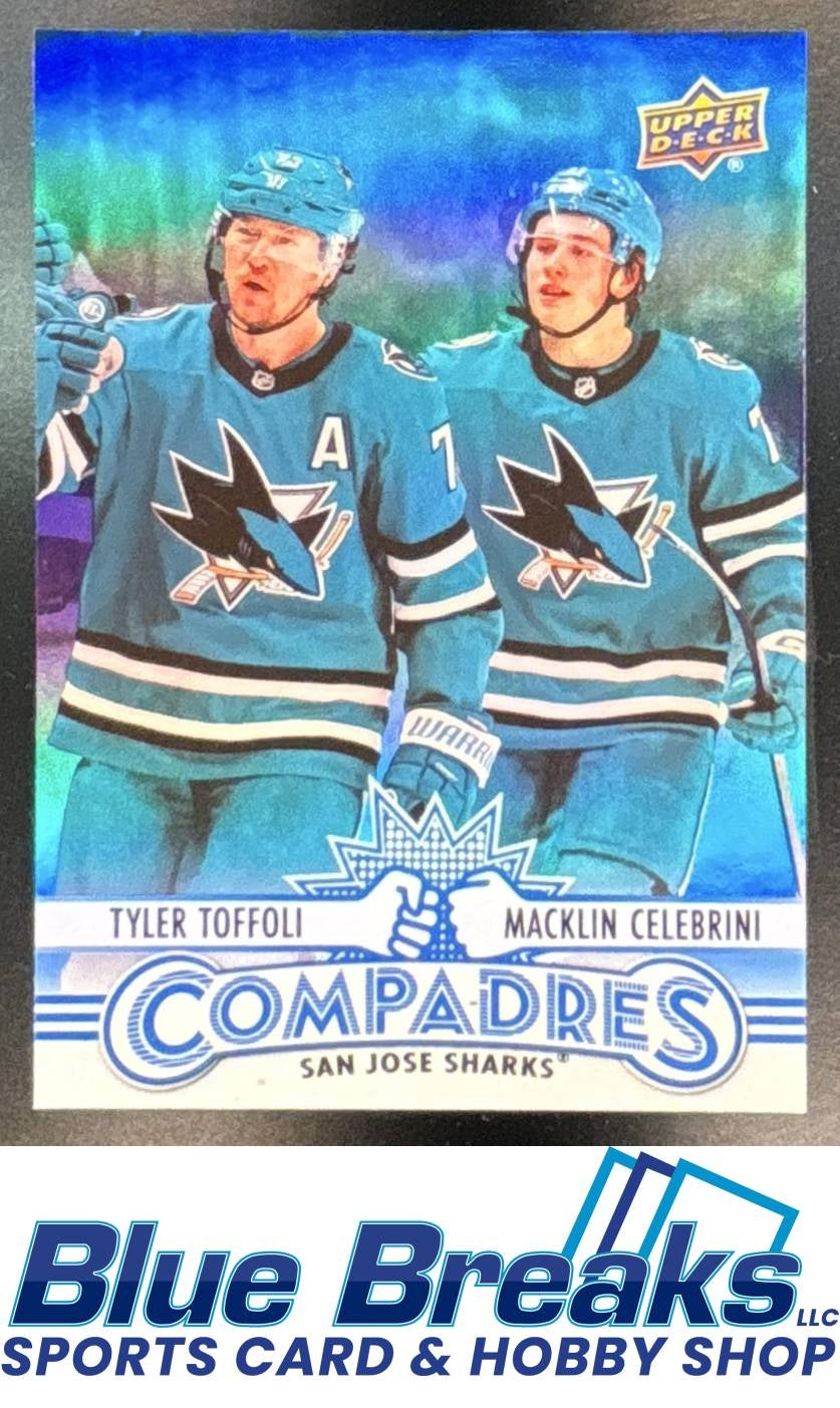 2025 Upper Deck Series 1 Macklin Celebrini Tyler Toffoli #CM-11 Compadres
