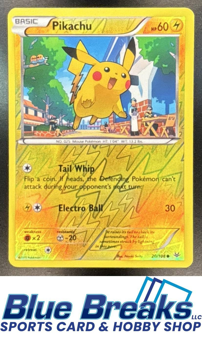 2015 Pokemon XY Roaring Skies Reverse Holo Pikachu #20/108