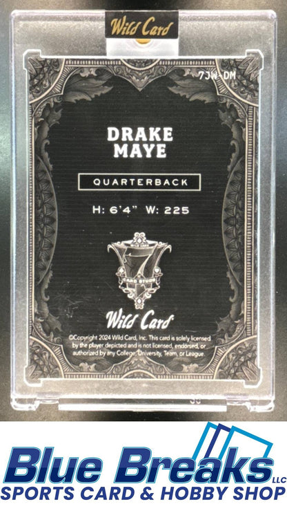 2024 Wild Card 7 Studs Jokers Drake Maye #7JW-DM Cross Hatch GreenBlue 1/1