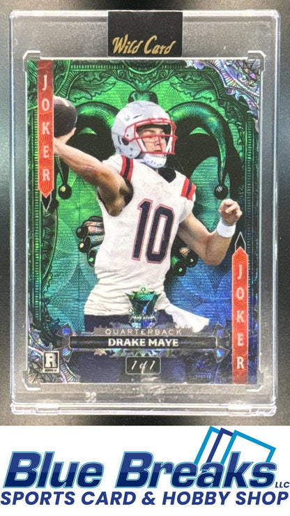 2024 Wild Card 7 Studs Jokers Drake Maye #7JW-DM Cross Hatch GreenBlue 1/1