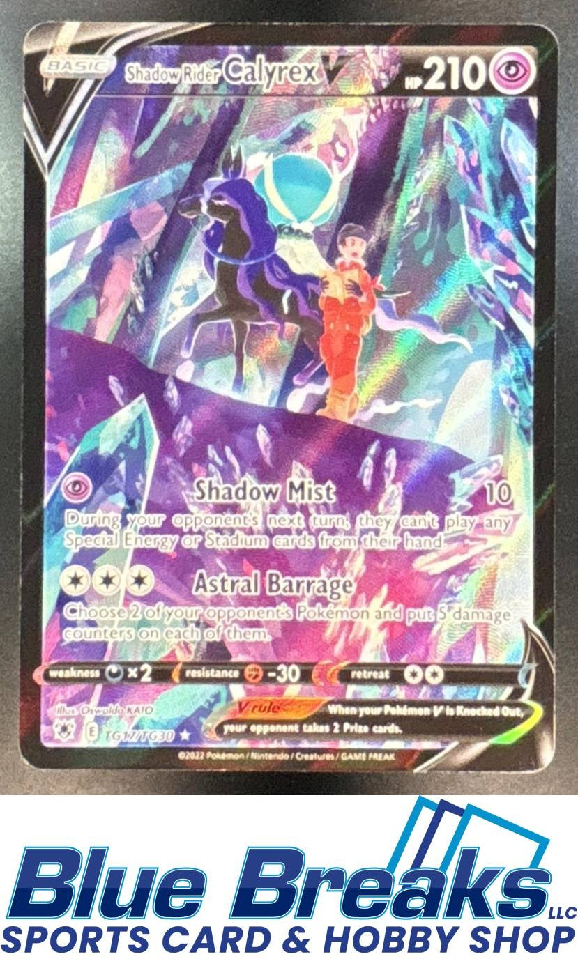 2022 Pokemon Sword & Shield Astral Radiance Shadow Rider Calyrex V #TG17/TG30 Trainer Gallery