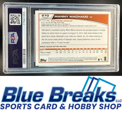 2013 Topps Manny Machado Fielding #270 RC PSA 10 Baltimore Orioles
