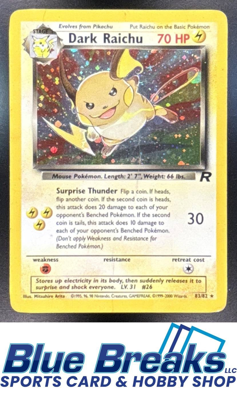 2000 Pokemon Team Rocket Dark Raichu #83/82 Holo