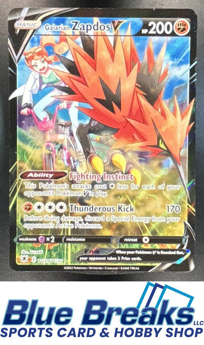 2022 Pokemon Sword & Shield Astral Radiance Galarian Zapdos V #TG19/TG30 Trainer Gallery