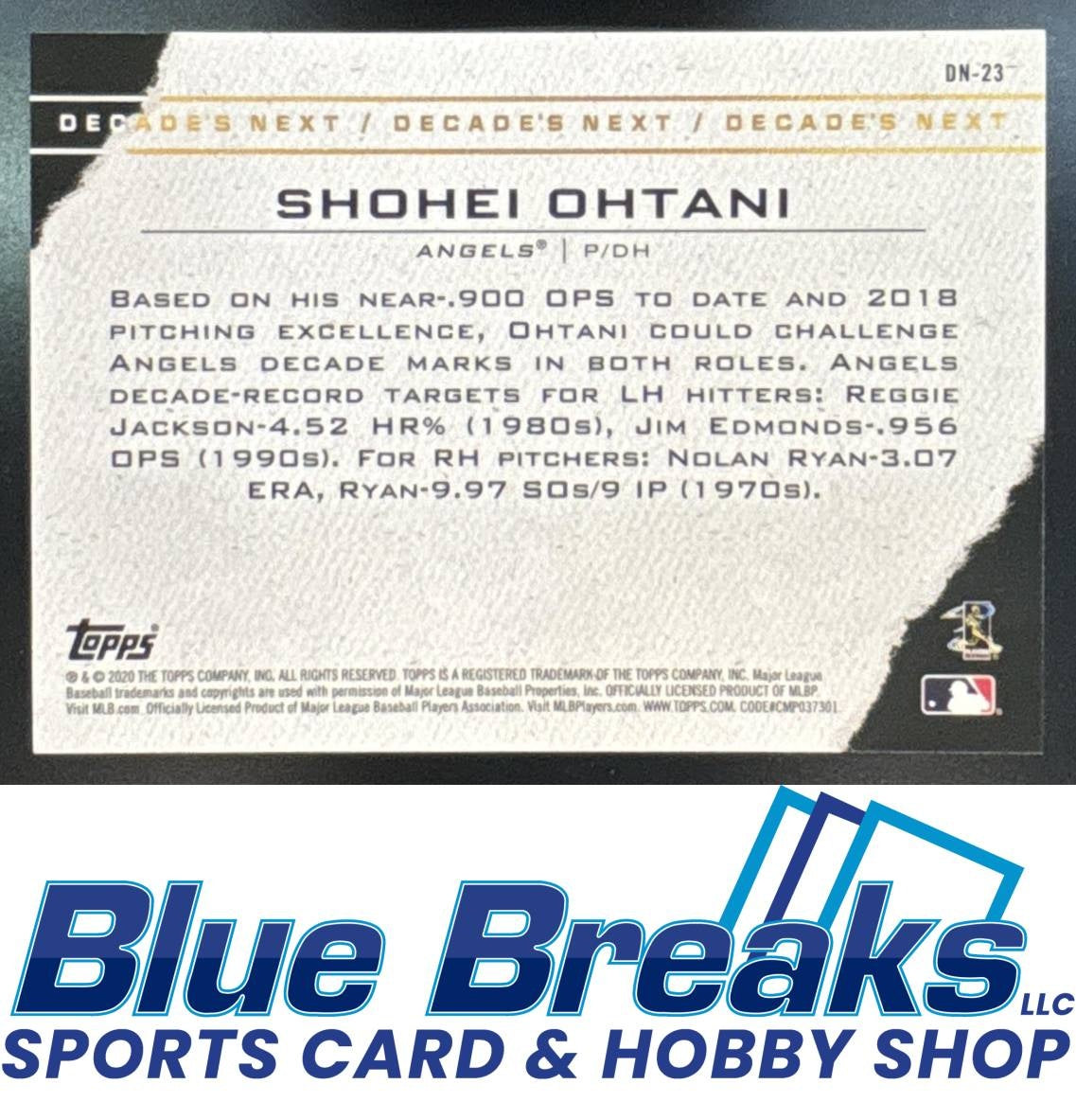 2020 Topps Decade's Next Shohei Ohtani [RC] #DN-23 Los Angeles Angels