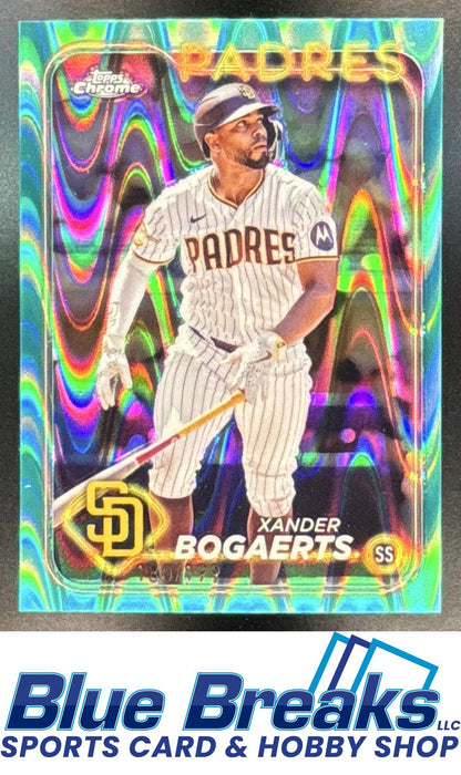 2024 Topps Chrome Aqua Lava Refractor Xander Bogaerts 180/199 #32 San Diego Padres